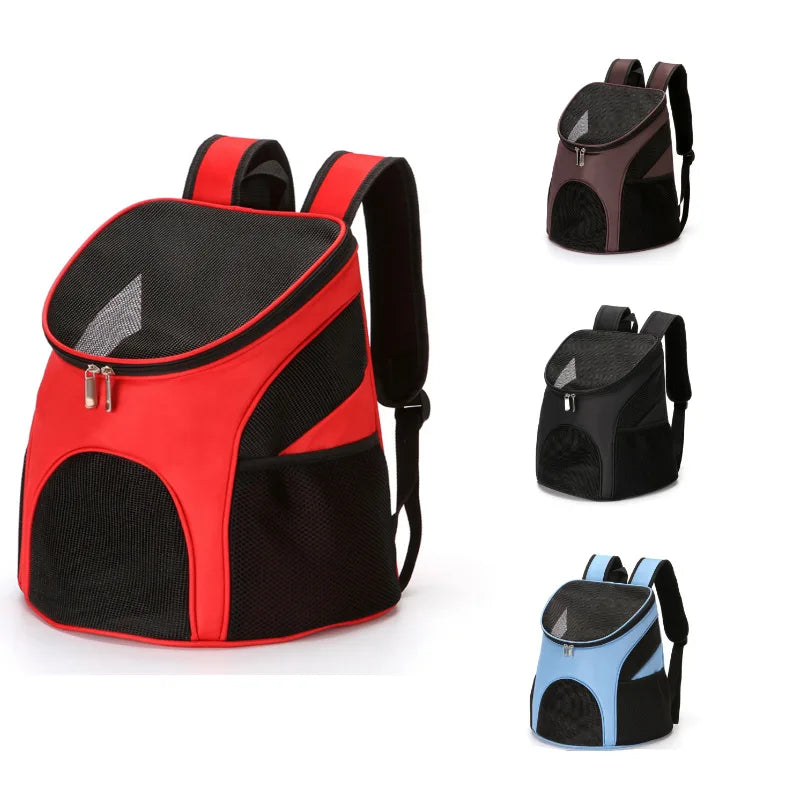 Eco-Friendly Portable Foldable Mesh Backpack Breathable Double Shoulder Bag Pet Carrier