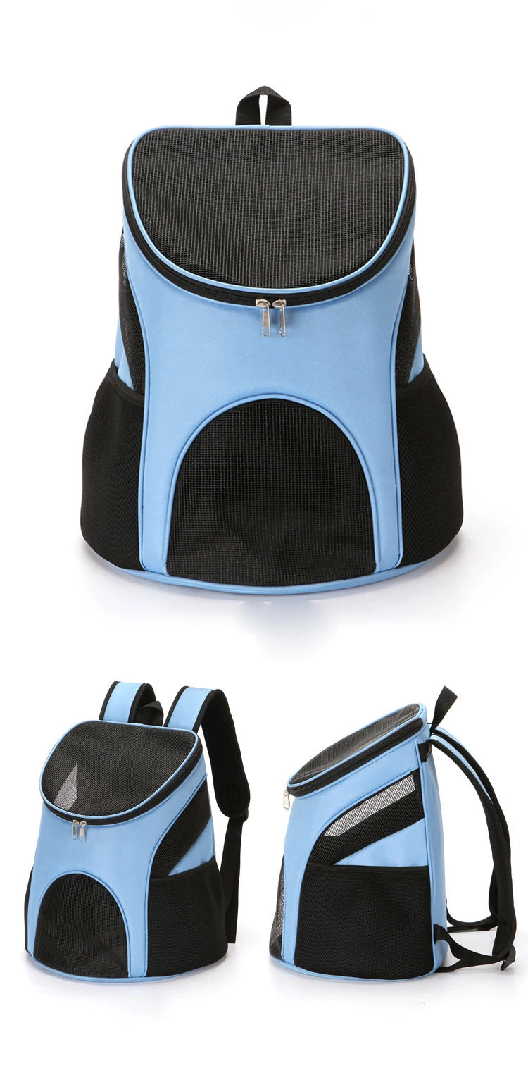 Eco-Friendly Portable Foldable Mesh Backpack Breathable Double Shoulder Bag Pet Carrier