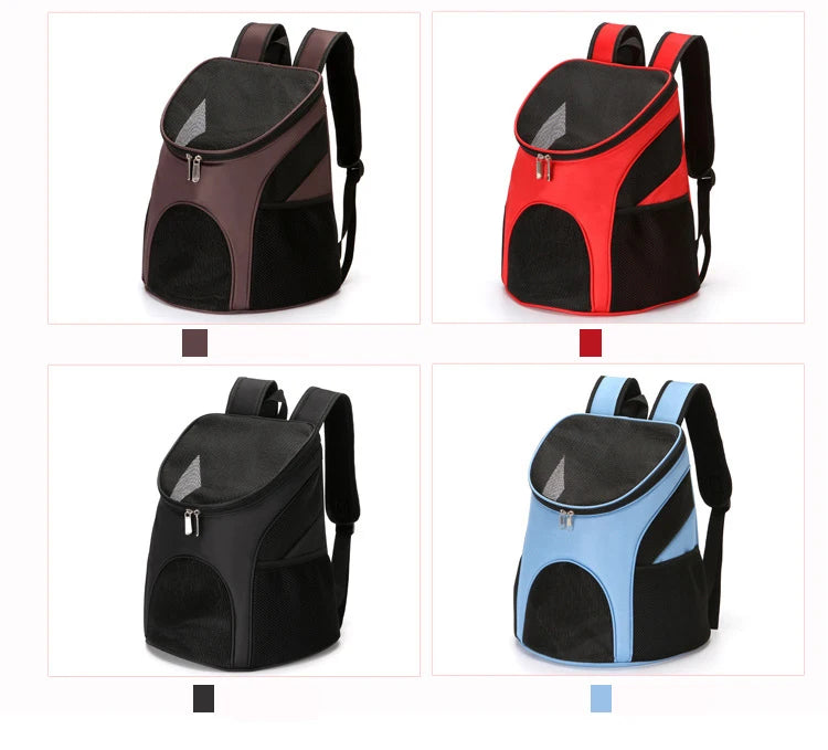 Eco-Friendly Portable Foldable Mesh Backpack Breathable Double Shoulder Bag Pet Carrier