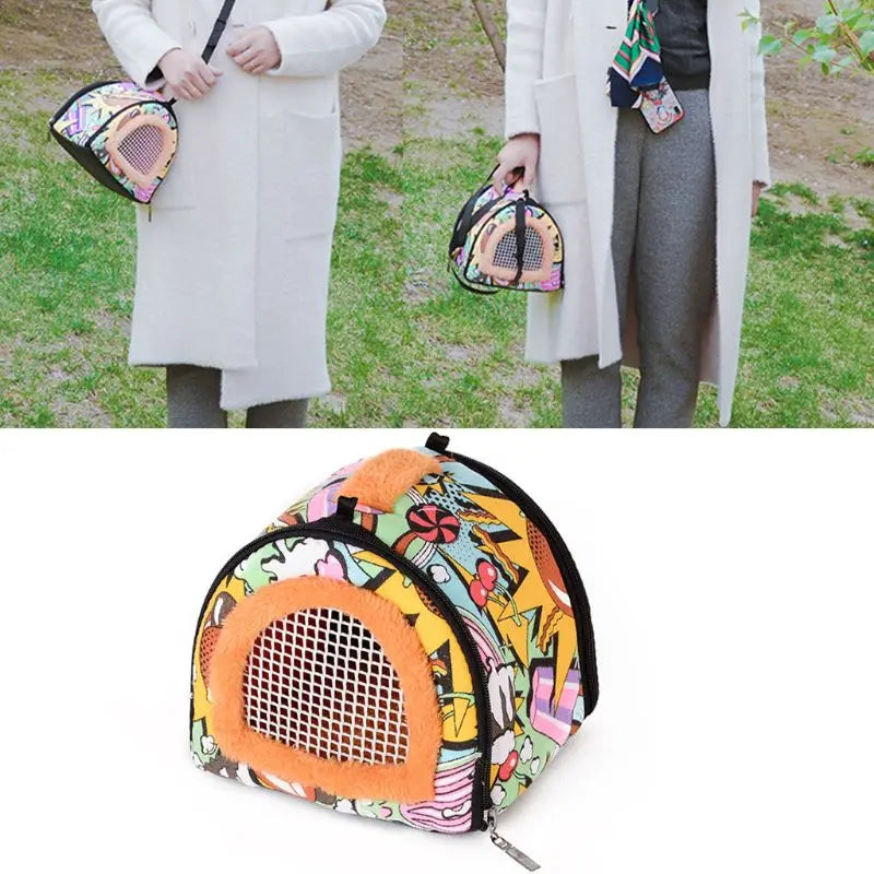 Eco-Friendly Cute Small Hamster Portable Breathable Outdoor Travel Bag Pet Carrier