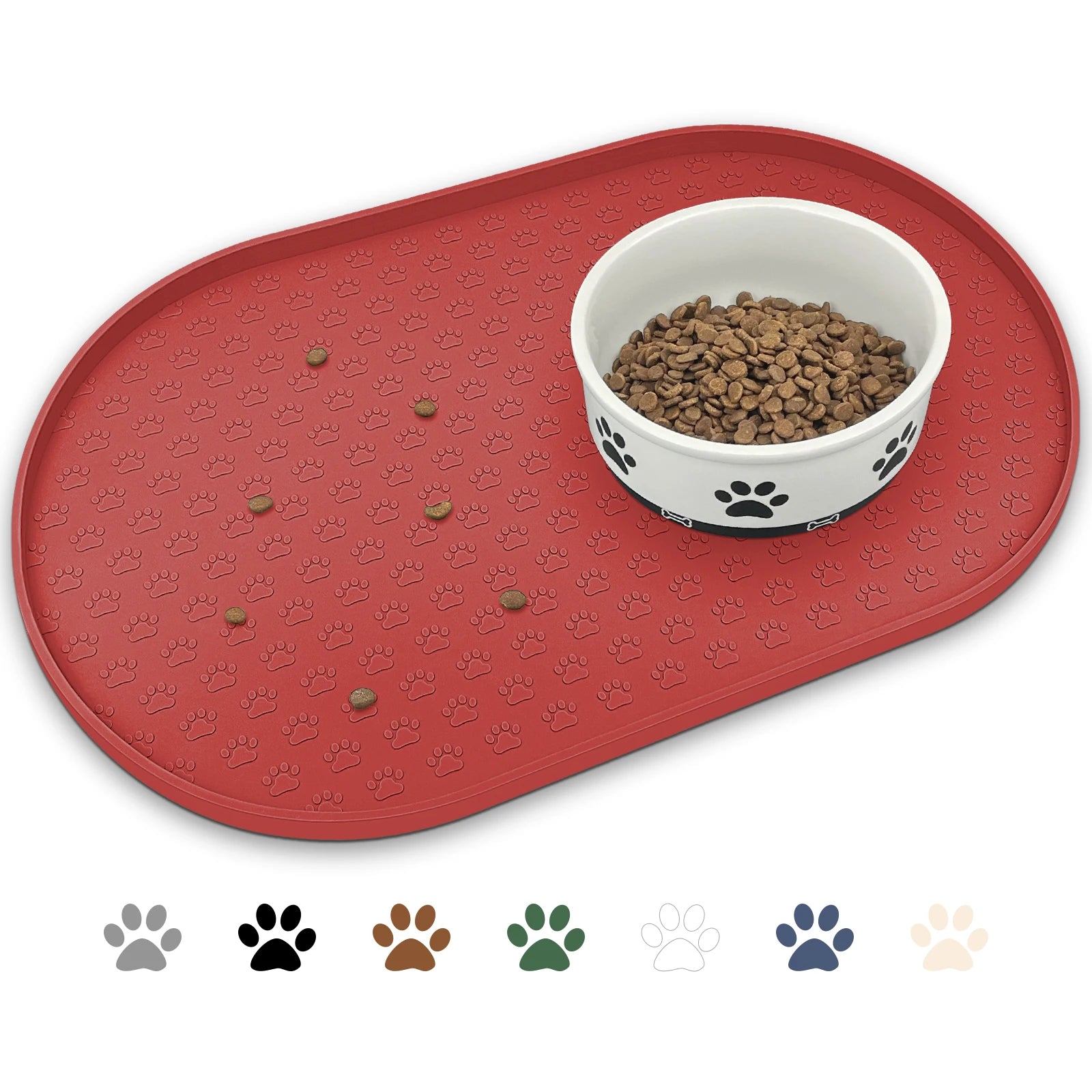 Eco-Friendly Simple Drinking Feed Easy to Clean Non-Slip Silicone Round Food Mat