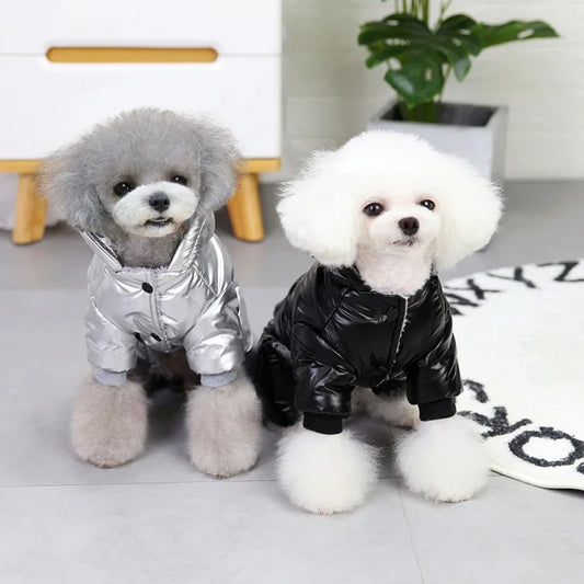 Eco-Friendly New Winter Warm Jumpsuits Waterproof PU Jacket Small Pet Clothing