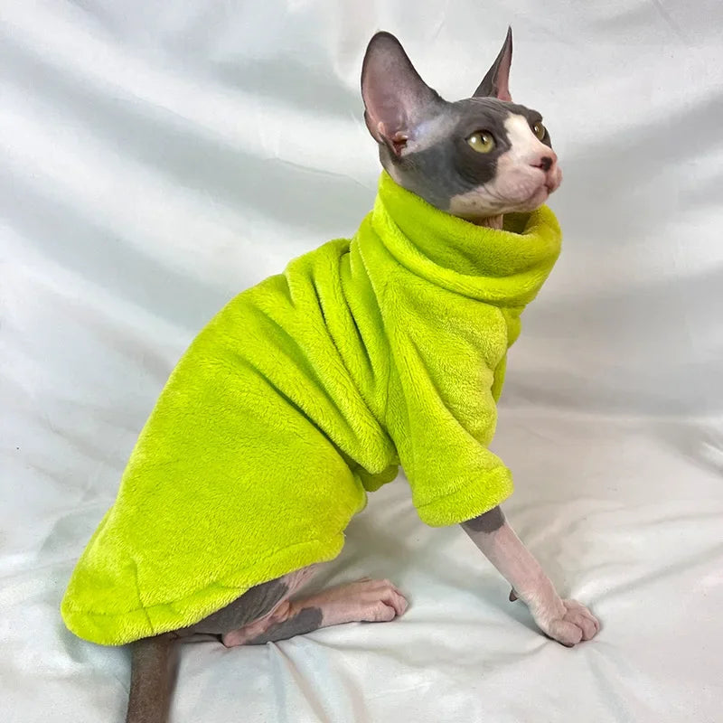 Miljøvenlig mode kattetrøje Sphynx Kitten Hoodie Jumpsuit Pet Beklædning