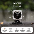 تحميل الصورة إلى عارض المعرض، صديقة للبيئة Wyze V4 2K HD واي فاي أمن الوطن الذكي داخلي وخارجي الحركة المنشط الأضواء صفارة الإنذار كاميرا الحيوانات الأليفة
