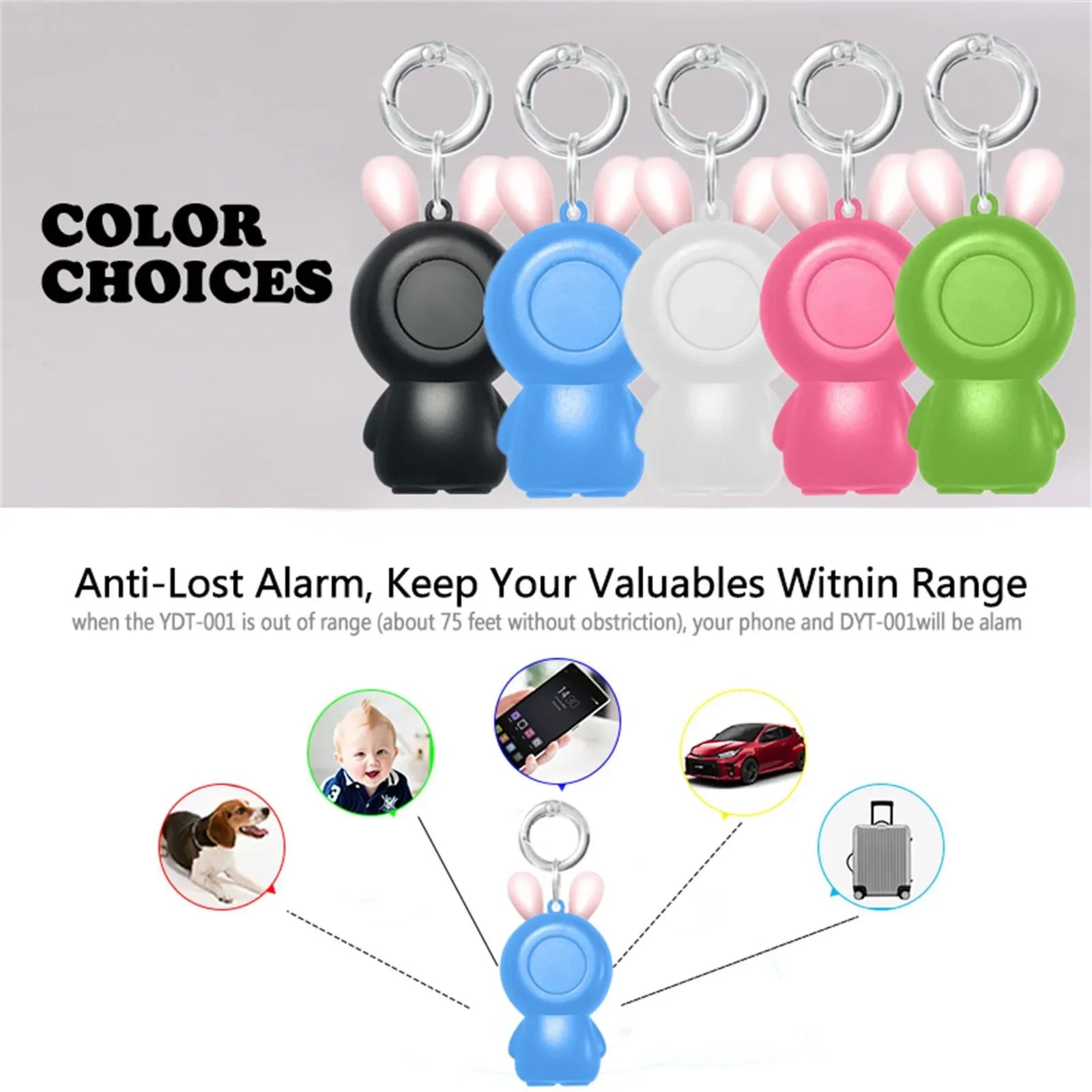 Φιλικό προς το περιβάλλον Mini Smart Locator Ασύρματο Bluetooth Anti Lost Alarm Sensor Συσκευή Pet GPS