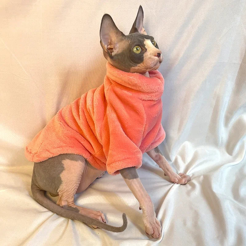 Miljøvenlig mode kattetrøje Sphynx Kitten Hoodie Jumpsuit Pet Beklædning