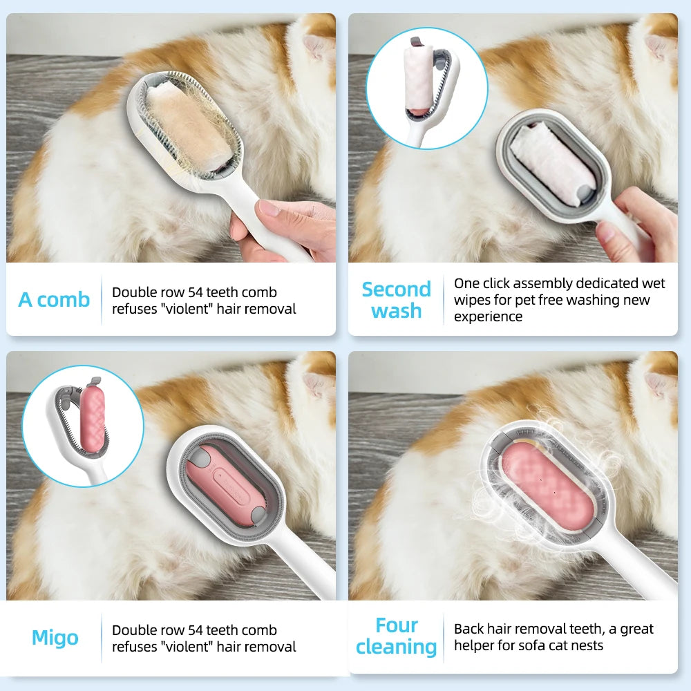 4 In 1 Pet Grooming Brush