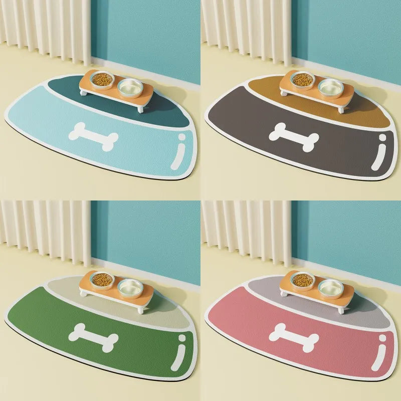 Eco-Friendly High Quality No Stains Quick Dry Cat Dog Water Dispenser Carpet Pet Feeding Mat