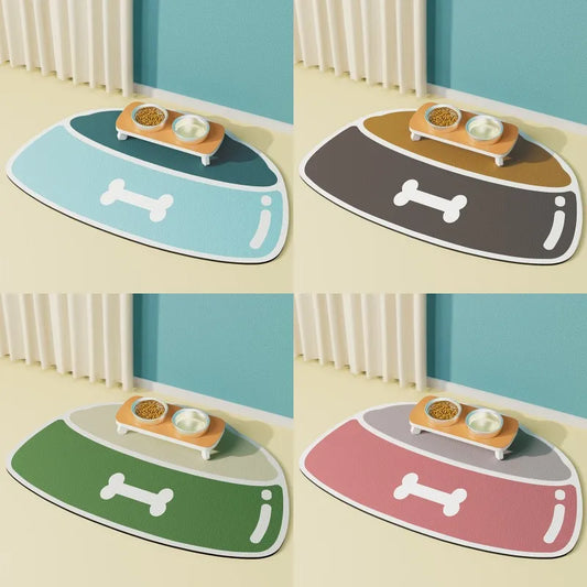 Eco-Friendly High Quality No Stains Quick Dry Cat Dog Water Dispenser Carpet Pet Feeding Mat