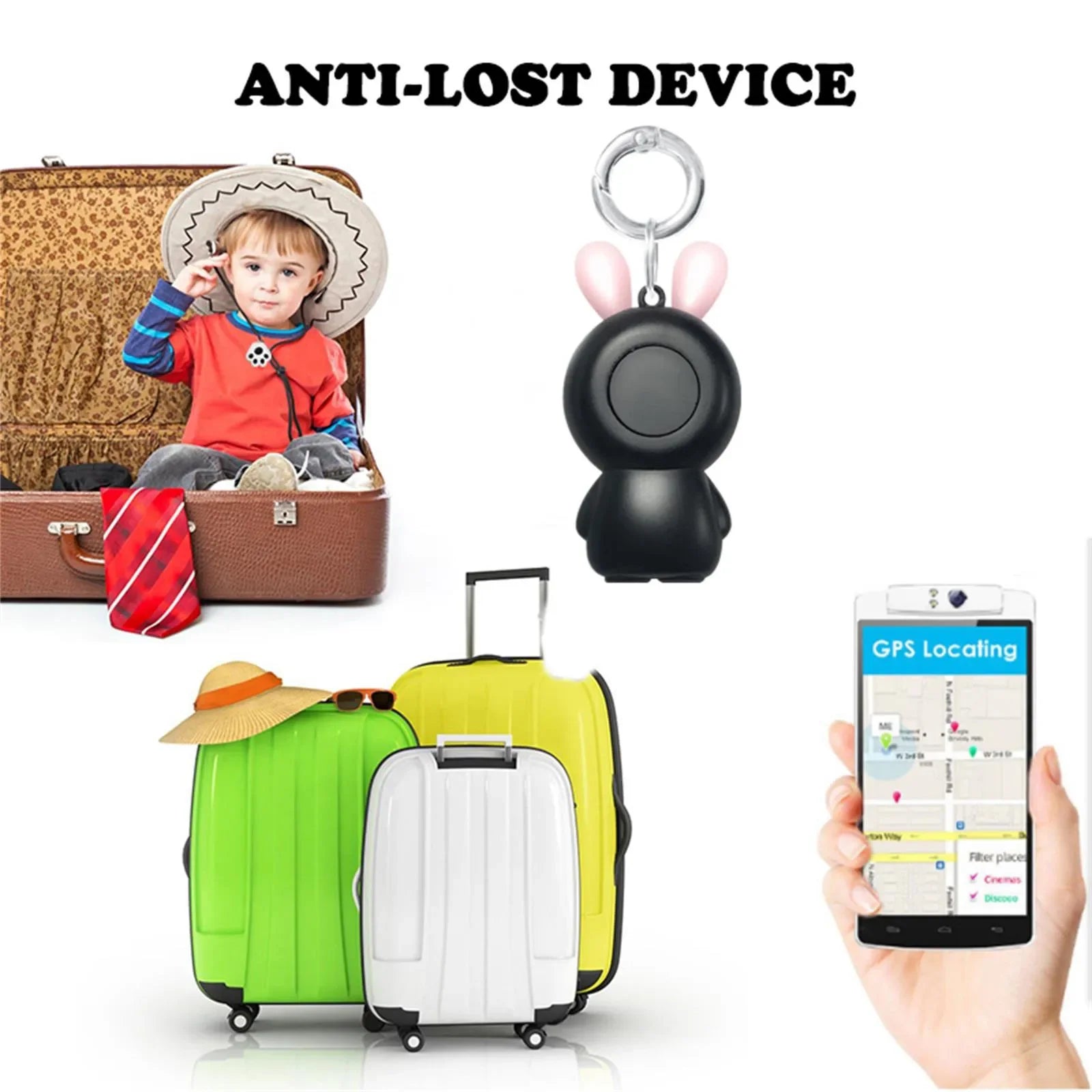 Φιλικό προς το περιβάλλον Mini Smart Locator Ασύρματο Bluetooth Anti Lost Alarm Sensor Συσκευή Pet GPS