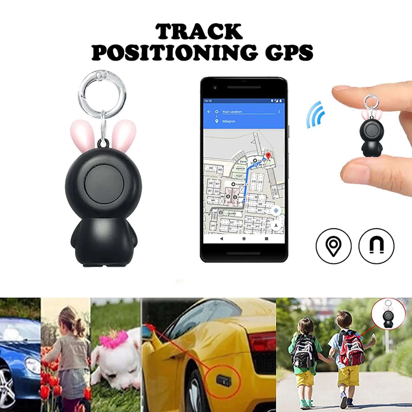 Φιλικό προς το περιβάλλον Mini Smart Locator Ασύρματο Bluetooth Anti Lost Alarm Sensor Συσκευή Pet GPS