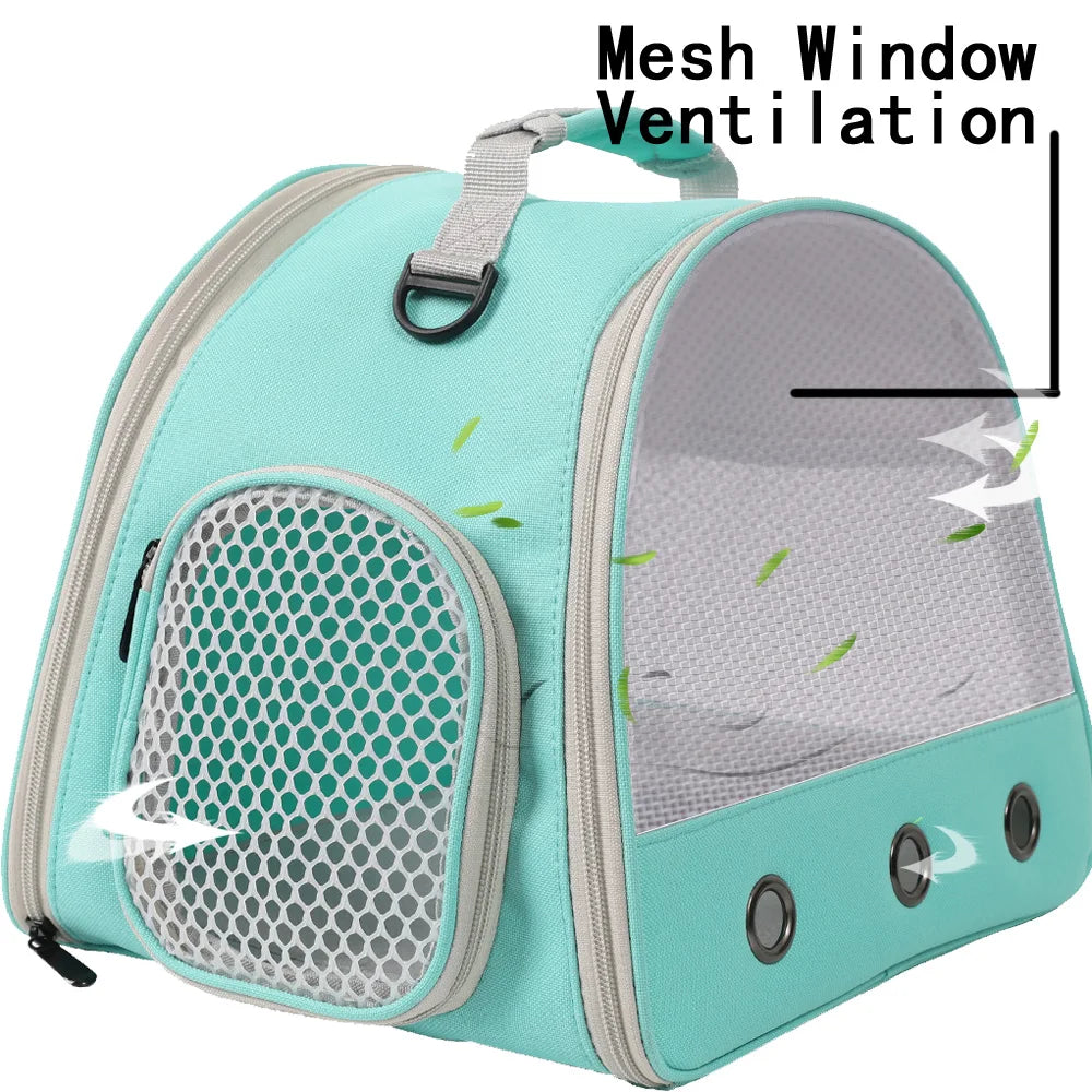 Eco-Friendly Portable Clear Transport Cage Reptile Travel Bag Small Pet Carrier