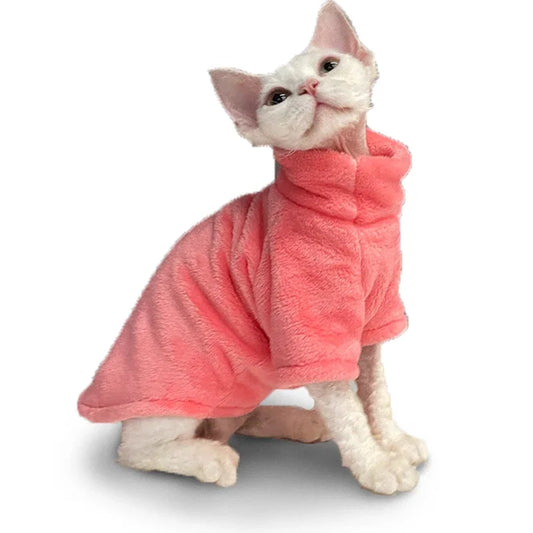 Eco-Friendly Fashion Cat Sweater Sphynx Kitten Hoodie Jumpsuit Pet Clothing