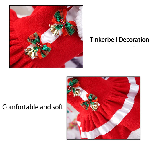 Eco-Friendly Christmas Dress Costume Skirt Pet Clothing