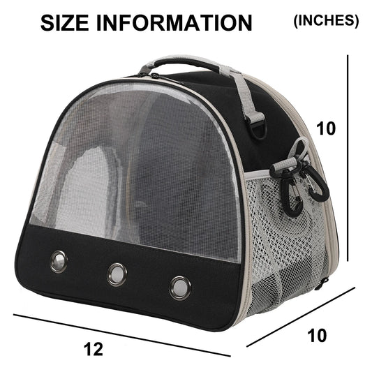 Eco-Friendly Portable Clear Transport Cage Reptile Travel Bag Small Pet Carrier