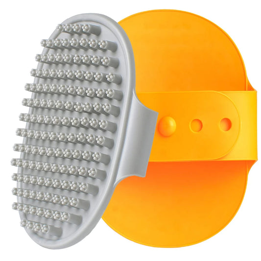 Brosses de bain à shampoing écologiques avec poignée réglable, pour Massage, perte de poils longs et courts, brosse de toilettage pour animaux de compagnie