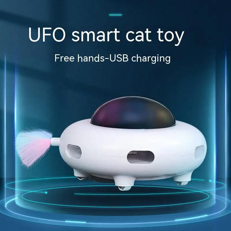 Eco-Friendly Smart Teaser UFO Pet Pet Πικάπ Εκπαίδευση Παιχνίδι κατοικίδιων γατών