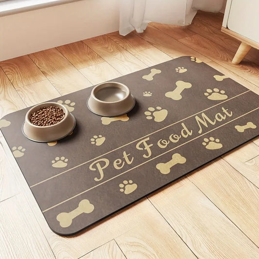 Eco-Friendly No Stains Quick Dry Absorbent Drinking Feeding Placemat Pet Feed Mat