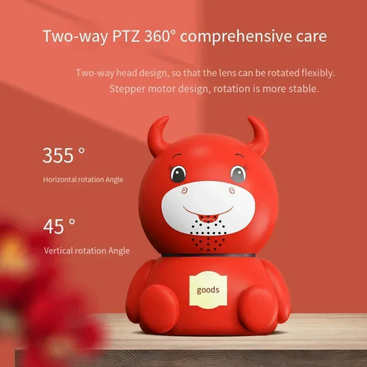 Eco-Friendly Caregiver Teddy Bear Security 360 Degree Panoramic Monitor Remote Pet Camera