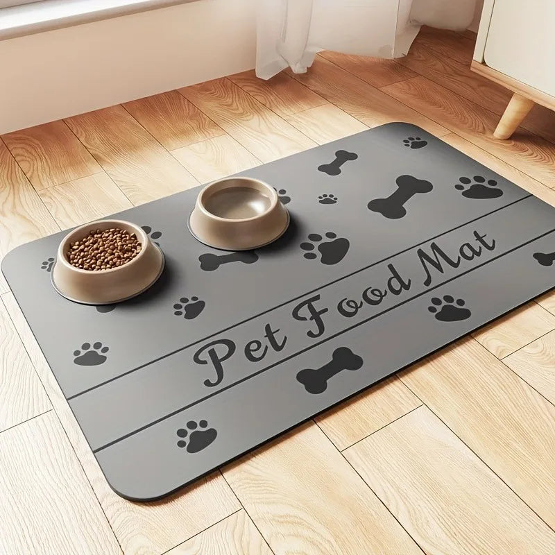 Eco-Friendly No Stains Quick Dry Absorbent Drinking Feeding Placemat Pet Feed Mat