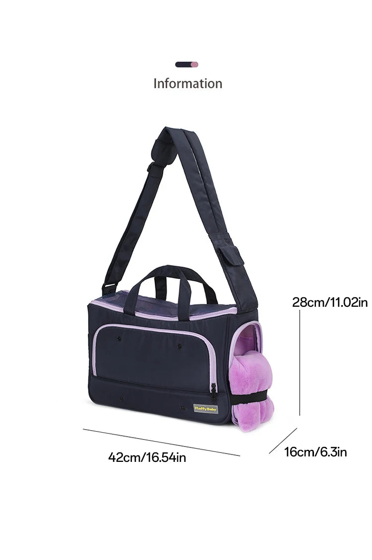 Eco-Friendly Travel Rectangular Crossbody Portable Adjustable Shoulder Strap Small Pet Carrier