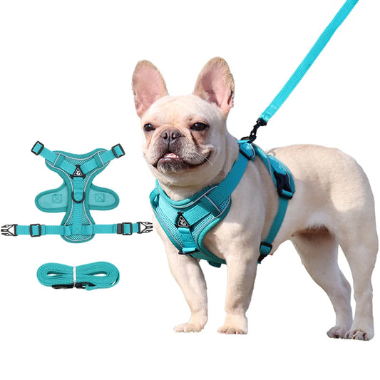 Eco-Friendly Polyester Solid Reflective Adjustable Pet Harness