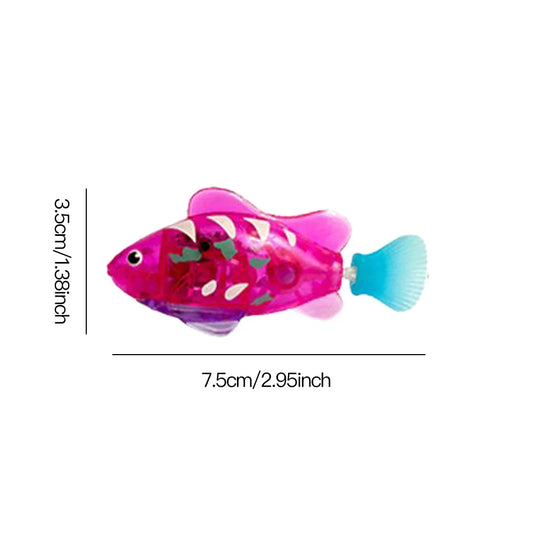 LED Interactive Swimming Robot Fish Cat Toy