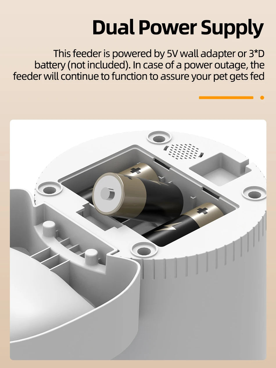 Φιλικό προς το περιβάλλον Rojeco 3L Automatic With Carmen Smart Food Dispenser Επαναφορτιζόμενος τροφοδότης Wi-Fi