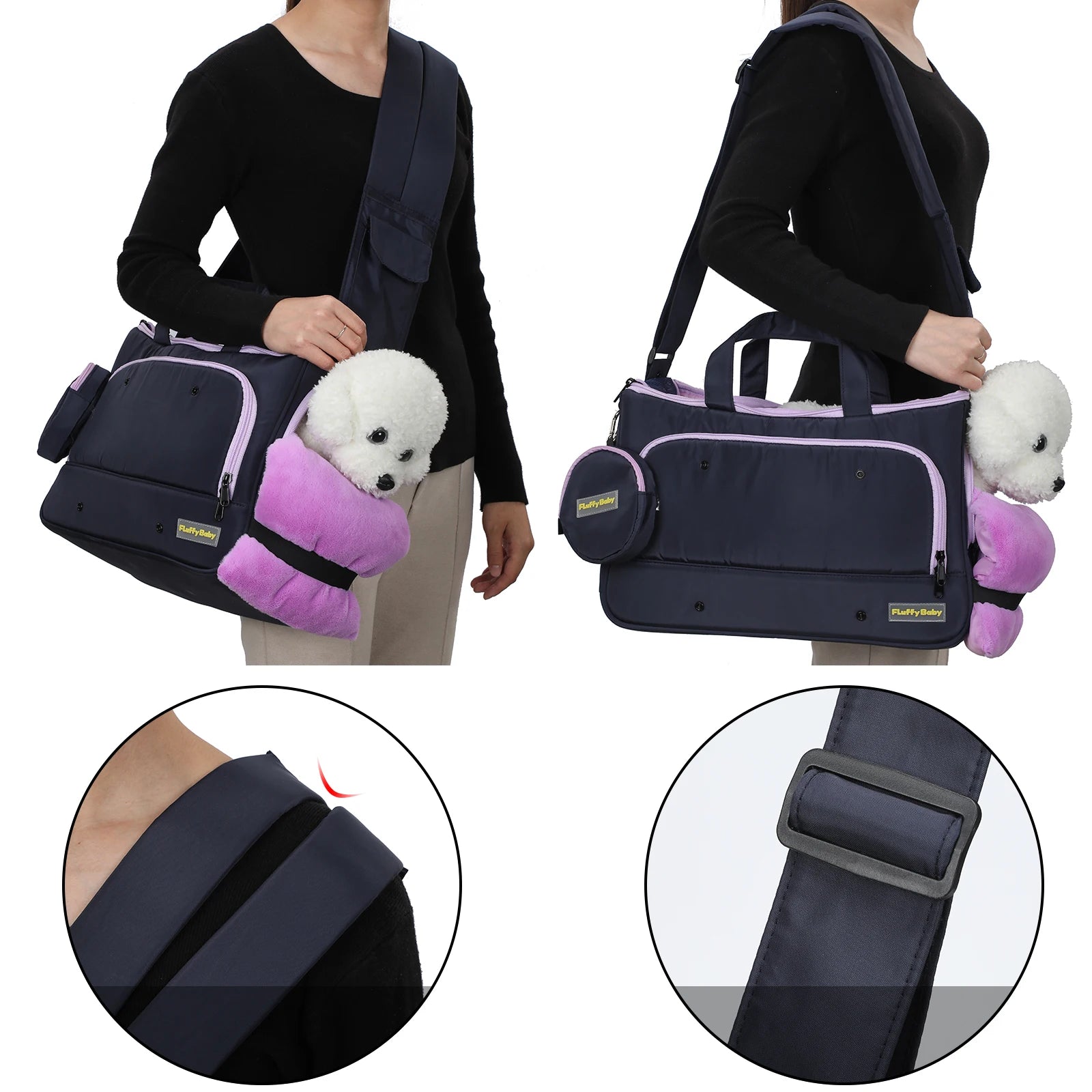 Eco-Friendly Travel Rectangular Crossbody Portable Adjustable Shoulder Strap Small Pet Carrier