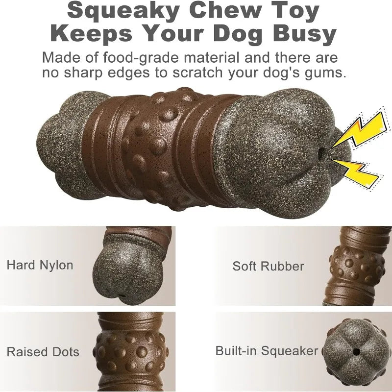 Squeaky Sounding Bones Grinding Teeth Cleaning Chew Dog Toy