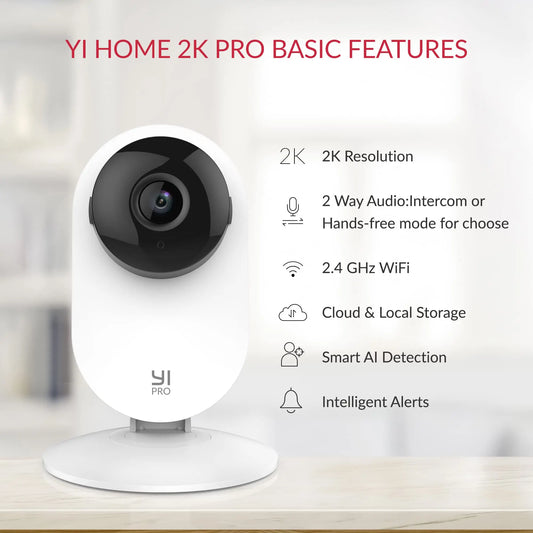 Eco-Friendly YI 2K 3MP Cameras 2 Piece Or 4 Piece Pack Home IP Security Protection System With Night Vision Pet