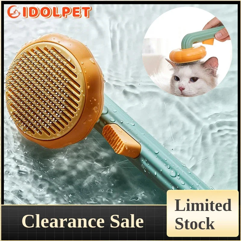 Eco-Friendly Grooming Cleaning Slicker Pumpkin Pet Brush