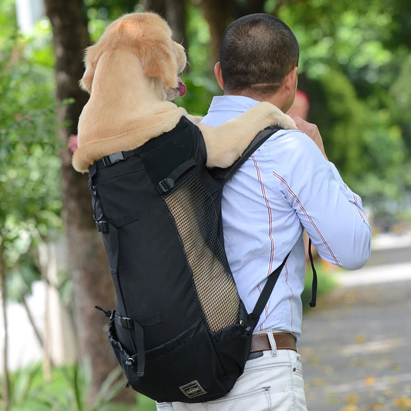 Eco-Friendly Breathable Large Dogs Adjustable Travel Backpack Pet Carrier